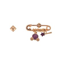 Single earring Rue des Mille Woman Stardust Double in Silver ORZ-SPILLA C2 - ORZ-SPILLA C2